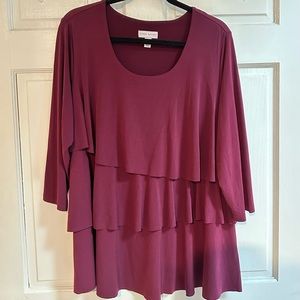 Susan Graver Ruffle Top